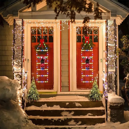Papai Noel na Escada Decoração de Natal Luz Led Christmas