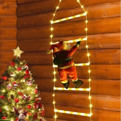 Papai Noel na Escada Decoração de Natal Luz Led Christmas
