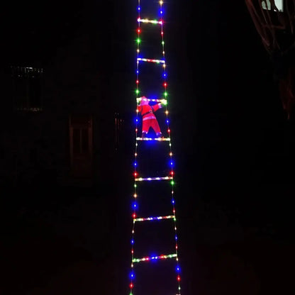 Papai Noel na Escada Decoração de Natal Luz Led Christmas