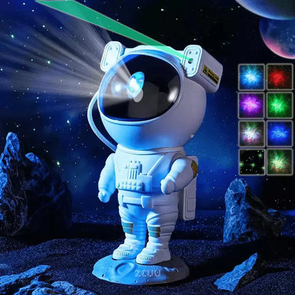 Projetor de Luz Astronauta Apollo Galaxy Decoração Casa