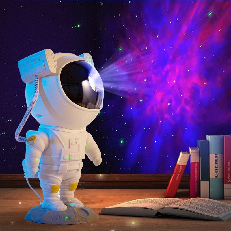 Projetor de Luz Astronauta Apollo Galaxy Decoração Casa
