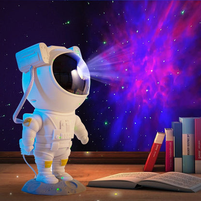 Projetor de Luz Astronauta Apollo Galaxy Decoração Casa