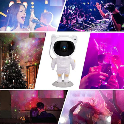 Projetor de Luz Astronauta Apollo Galaxy Decoração Casa