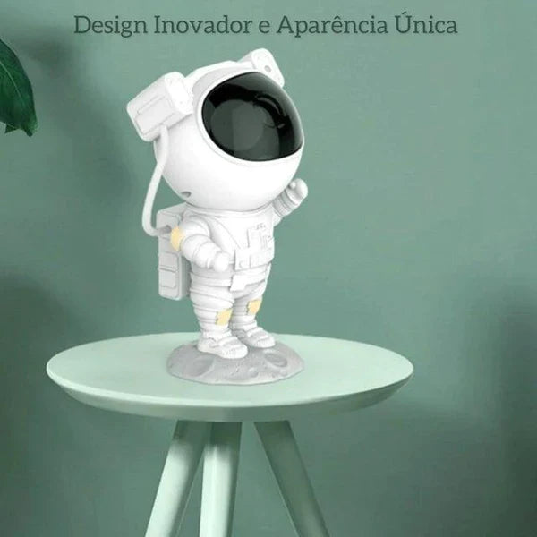 Projetor de Luz Astronauta Apollo Galaxy Decoração Casa