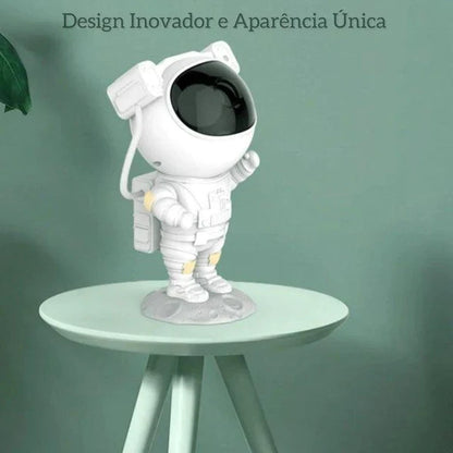 Projetor de Luz Astronauta Apollo Galaxy Decoração Casa