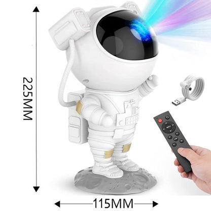 Projetor de Luz Astronauta Apollo Galaxy Decoração Casa