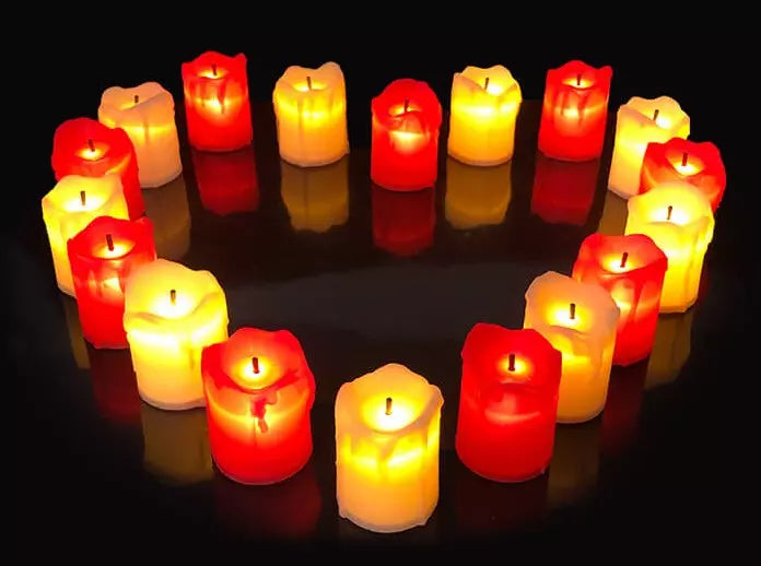 Vela de Led Eletrônica Conjunto Luz Romantic
