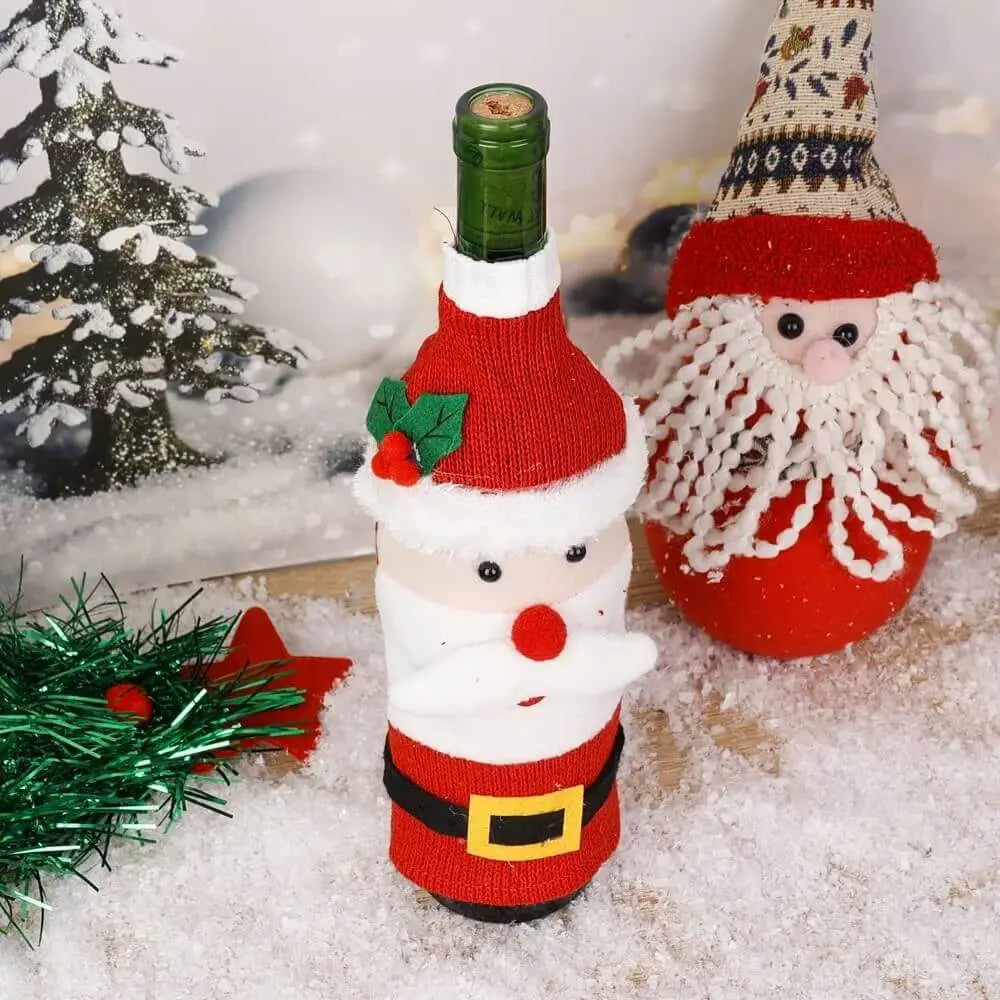 Capa Vinho e Champagne Enfeites de Natal a Mesa