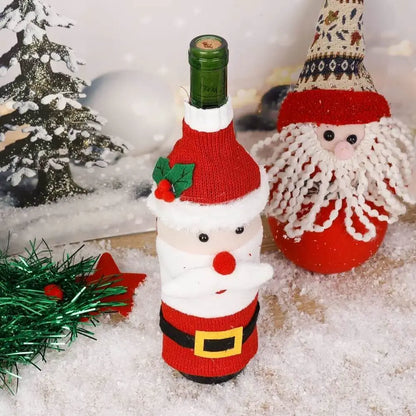 Capa Vinho e Champagne Enfeites de Natal a Mesa
