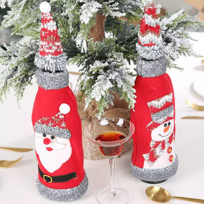 Capas de Vinho e Champagne Decoração Natal