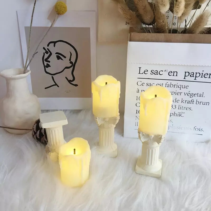 Vela de Led Eletrônica Conjunto Luz Romantic