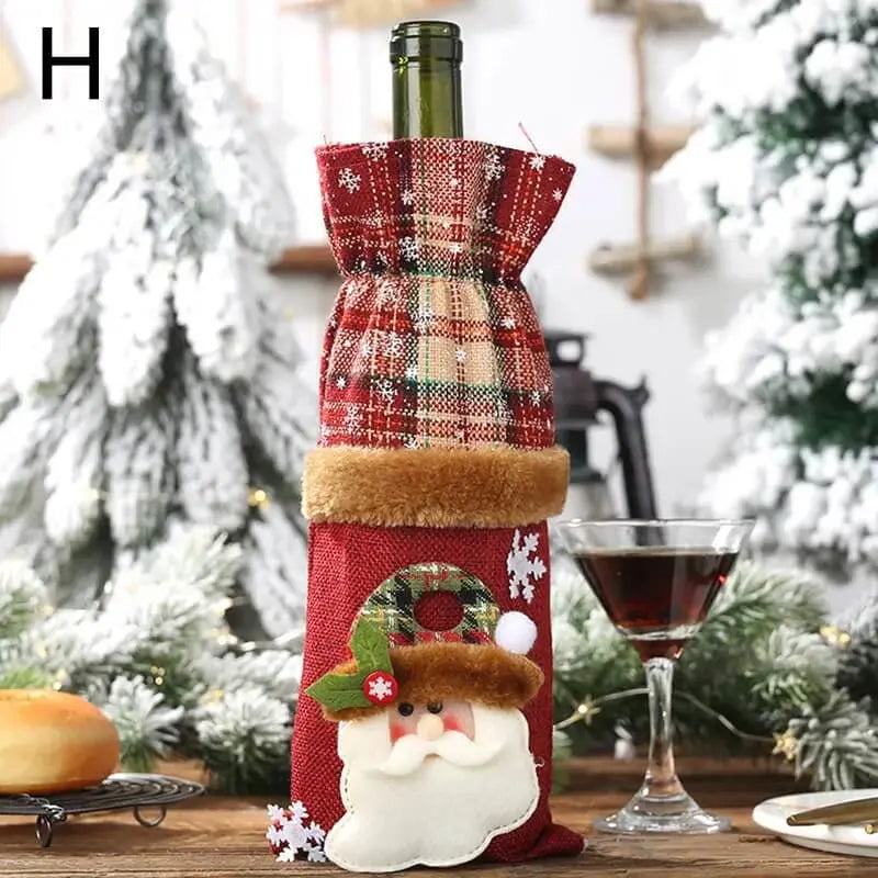 Capas de Vinho e Champagne Decoração Natal