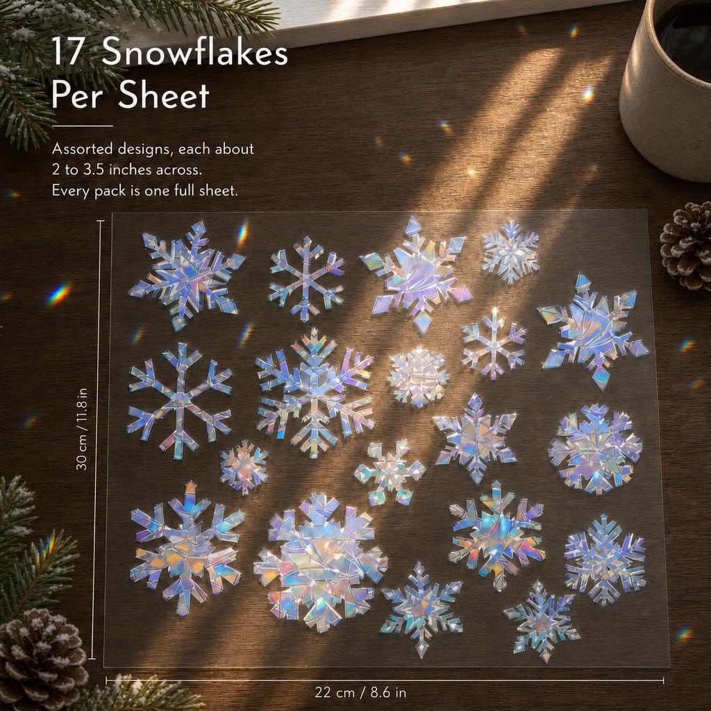 SnowPrism™ Suncatcher Window Stickers