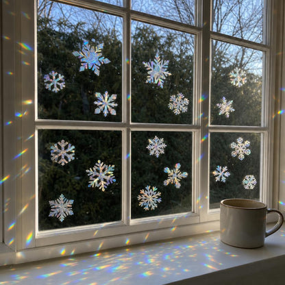 SnowPrism™ Suncatcher Window Stickers