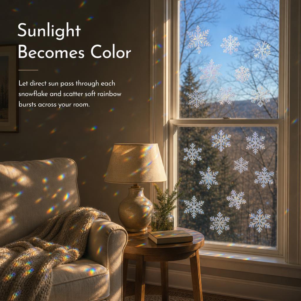 SnowPrism™ Suncatcher Window Stickers