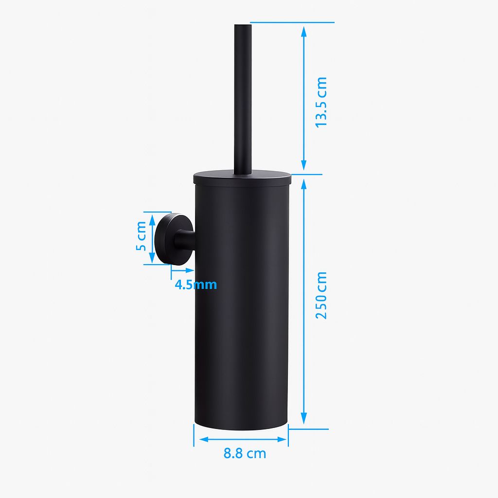 Suporte Limpador para Banheiro Pure Clean de Aço Inoxidável Conceito 