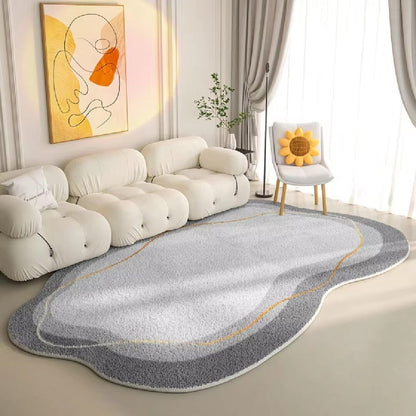 Tapete Decorativo Orgânico Abstrato Irregular Gray Cloud para Sala Quarto ### Conceito 80x120cm 