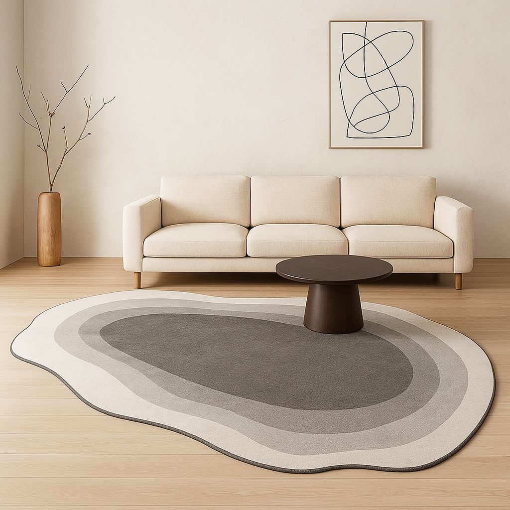 Tapete Decorativo Orgânico Abstrato Irregular para Sala - Dark Tapete - 0011 Conceito 