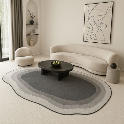 Tapete Decorativo Orgânico Abstrato Irregular para Sala - Dark Tapete - 0011 Conceito 80x120cm 