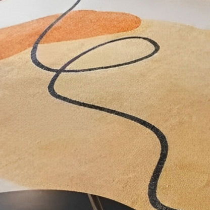 Tapete Decorativo Orgânico Abstrato Irregular para Sala - Laranja Mixture Tapete - 0017 Conceito 