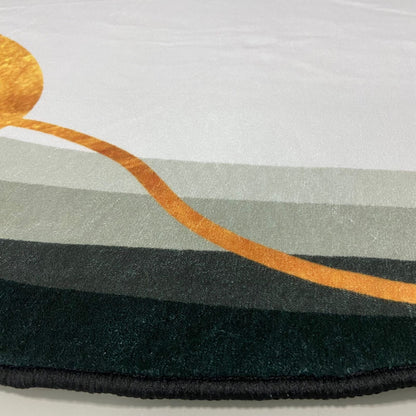 Tapete Decorativo Orgânico Abstrato Irregular para Sala - The Black Gold Tapete - 0026 Conceito 