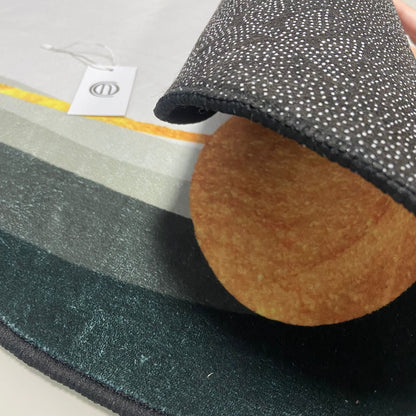 Tapete Decorativo Orgânico Abstrato Irregular para Sala - The Black Gold Tapete - 0026 Conceito 