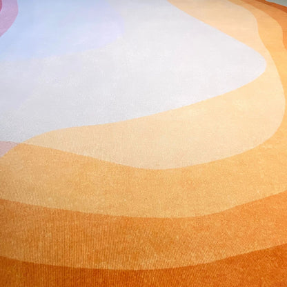 Tapete Decorativo Orgânico Abstrato Irregular para Sala - Warm Tones Tapete - 0031 Conceito 