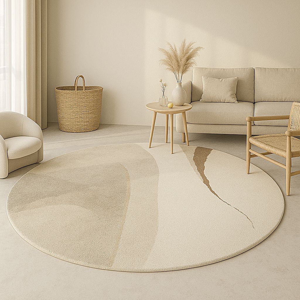 Tapete Decorativo Orgânico Redondo - Hail Tapete - 0057 Conceito 100cm 