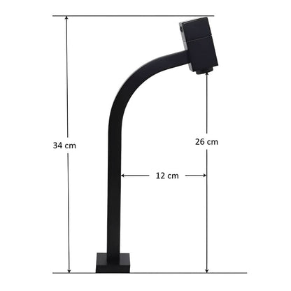 Torneira Alta SlimBack 90° para Lavabo 30cm ### Conceito Preto 