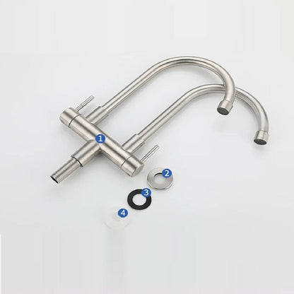 Torneira Dupla Fênix de Cozinha Curva 360° ### Conceito 