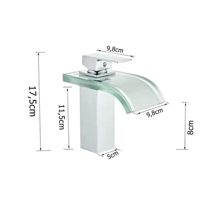 Torneira Luxuosa Riffle Glass - Monocomando para Lavabo Conceito 