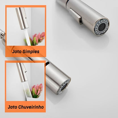 Torneira Minimalista Retrátil Smart Acionamento Touch 40,5cm Conceito 