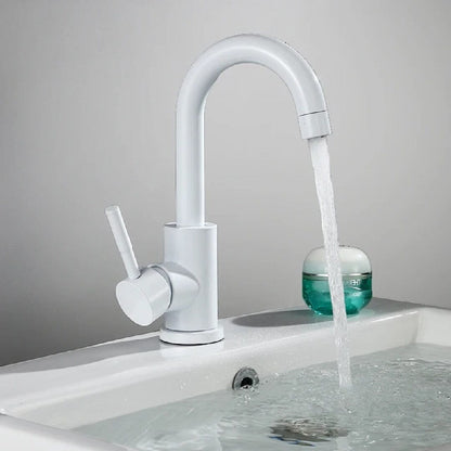 Torneira Monocomando Curvel - Quente e Fria com Giro de 360° Lavabo - 0002 Conceito Branca 