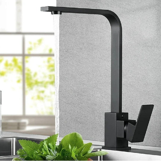 Torneira Monocomando FlexHydra 360° - Aço inoxidável e Água Quente e Fria ### Conceito Preto 