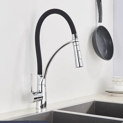 Torneira Móvel Chrome Pull Down Cozinha - 0002 Conceito Cromado 