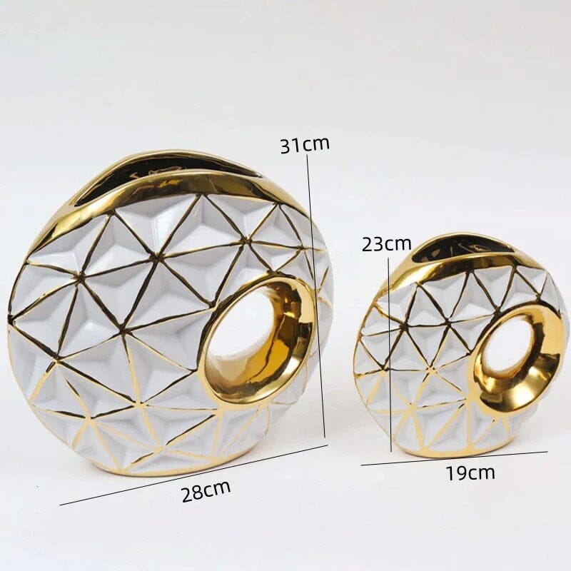 Vaso de Luxo Banhado a Ouro Charlotte Vaso - 0005 Conceito 