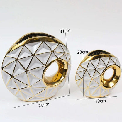 Vaso de Luxo Banhado a Ouro Charlotte Vaso - 0005 Conceito 