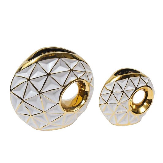 Vaso de Luxo Banhado a Ouro Charlotte Vaso - 0005 Conceito 
