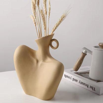 Vaso Decorativo em Cerâmica Boho Girl (21x18,5cm) Conceito 