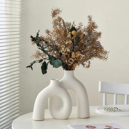 Vaso Duplo Toils Boho de Cerâmica YuDome 