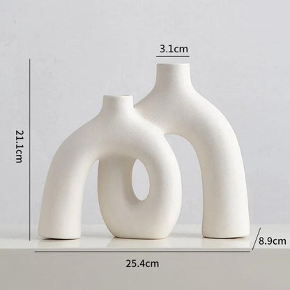 Vaso Duplo Toils Boho de Cerâmica YuDome 