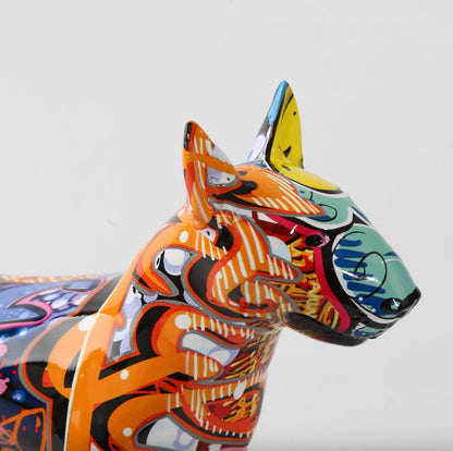 Escultura Bull Terrier Grafite Street & Colors Conceito 