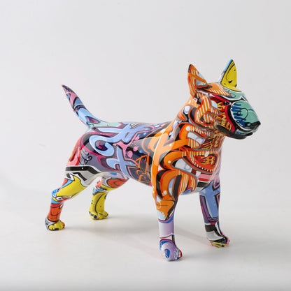Escultura Bull Terrier Grafite Street & Colors Conceito Street 1# 