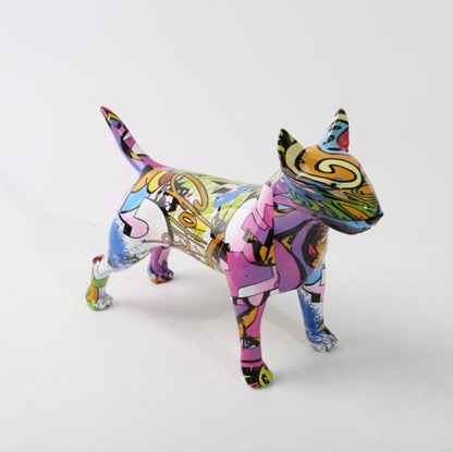 Escultura Bull Terrier Grafite Street & Colors Conceito Street 2# 