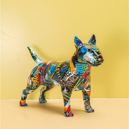Escultura Bull Terrier Grafite Street & Colors Conceito Street 3# 