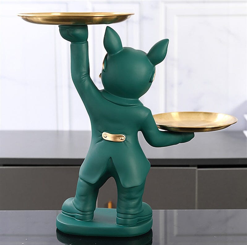 Escultura Bulldog Francês Mordomo Divertido Conceito 