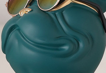 Escultura Bulldog Francês Porta Vinho Conceito 