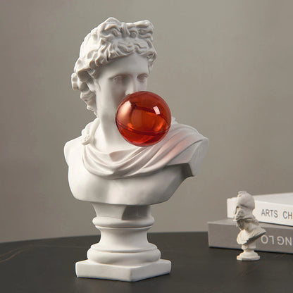 Escultura Chiclete Criativa Grega de David por Michelangelo Conceito Apollo 