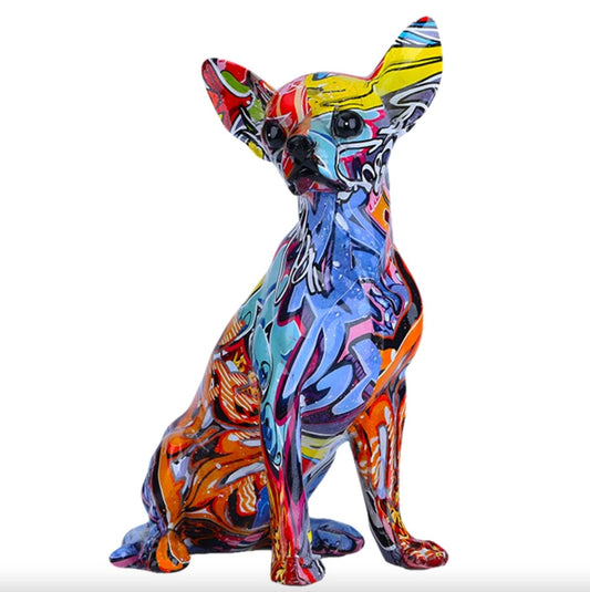Escultura Chihuahua Grafite Street & Colors projeto-150 Street 1 