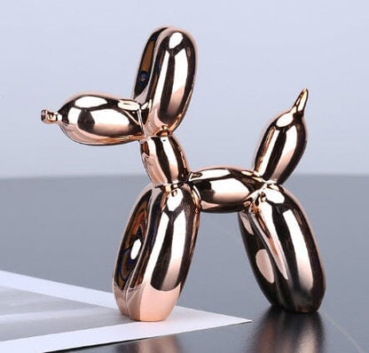 Escultura Doggy Balloon Mini 10x10cm resina Conceito Rose 